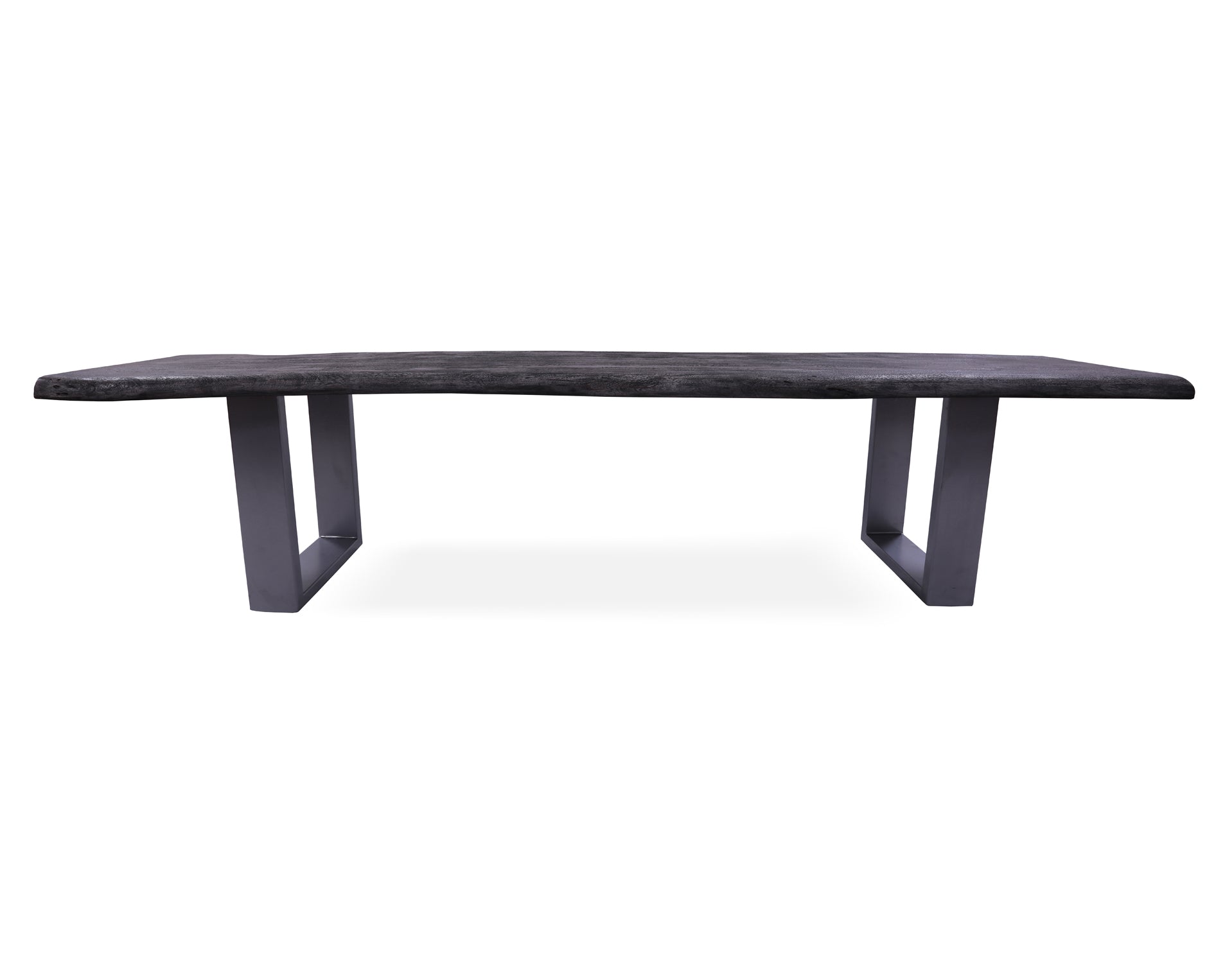 Grey Solid Wood Dining Bench With Metal Legs - Golden Nile