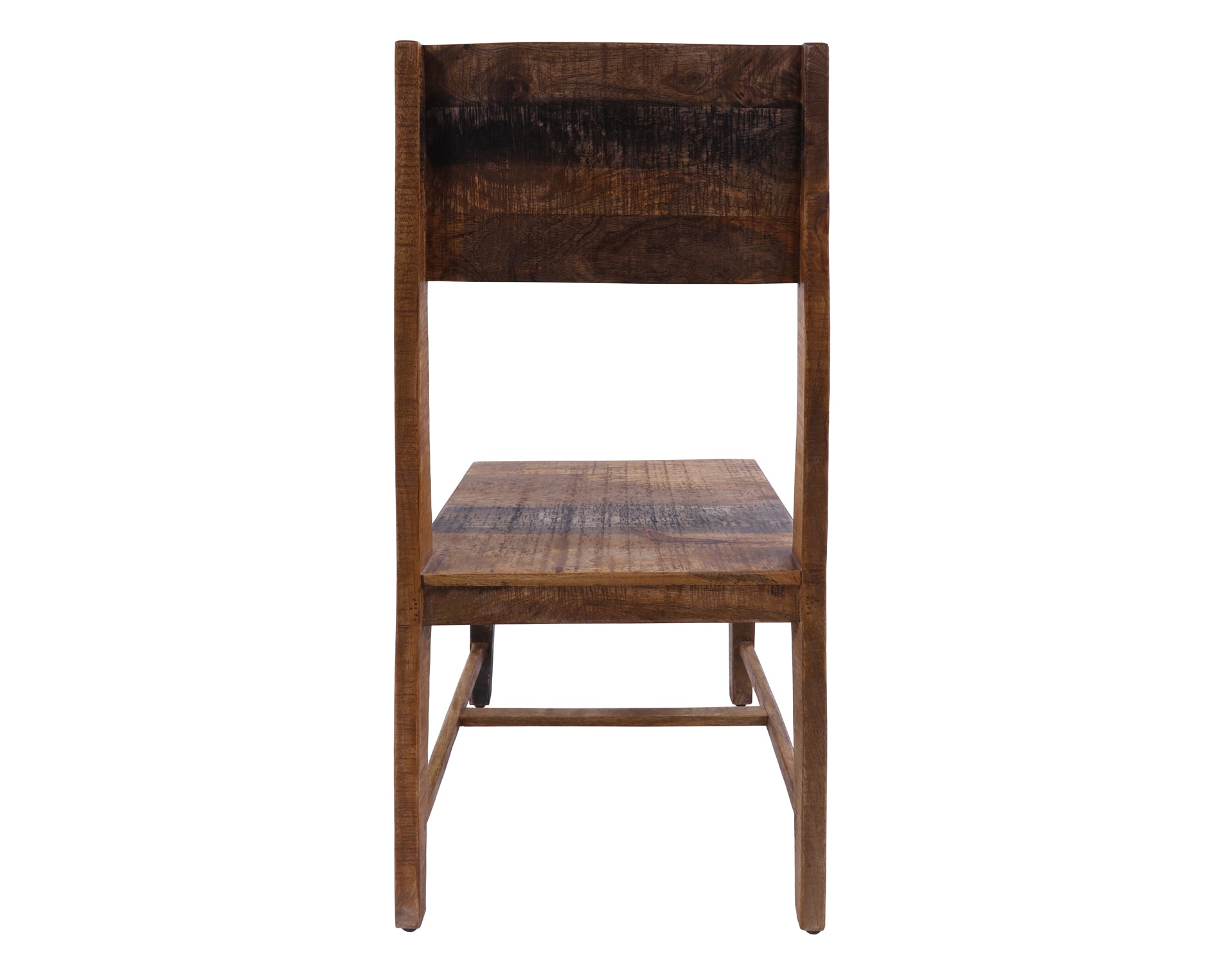 Solid Wood Dining Chair Set of Two With Texture - Golden Nile