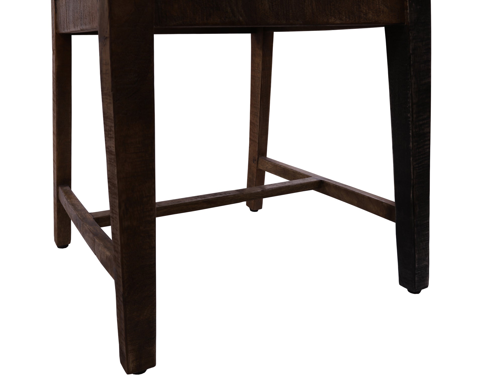 Solid Wood Dining Chair Set of Two With Texture - Golden Nile