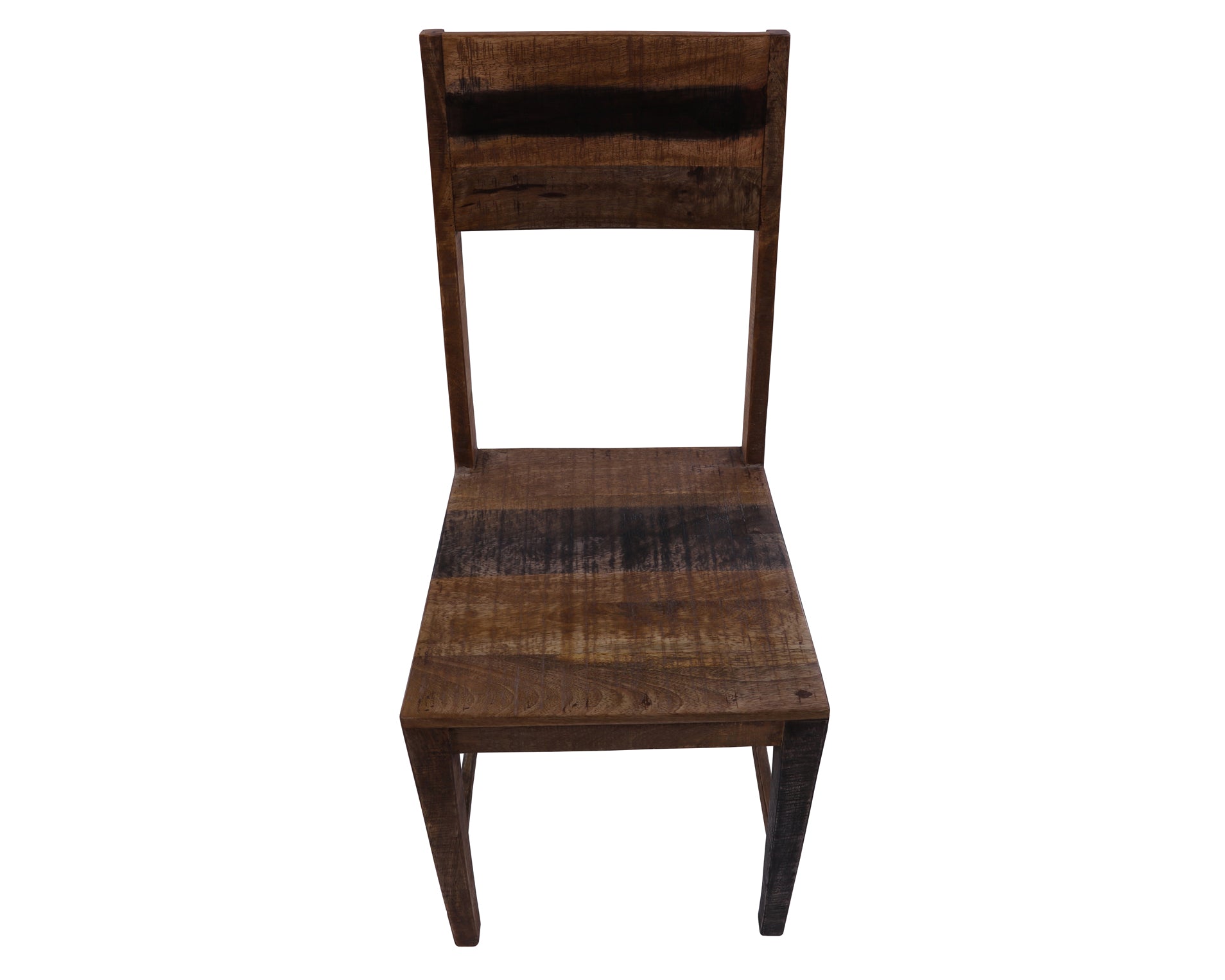 Solid Wood Dining Chair Set of Two With Texture - Golden Nile