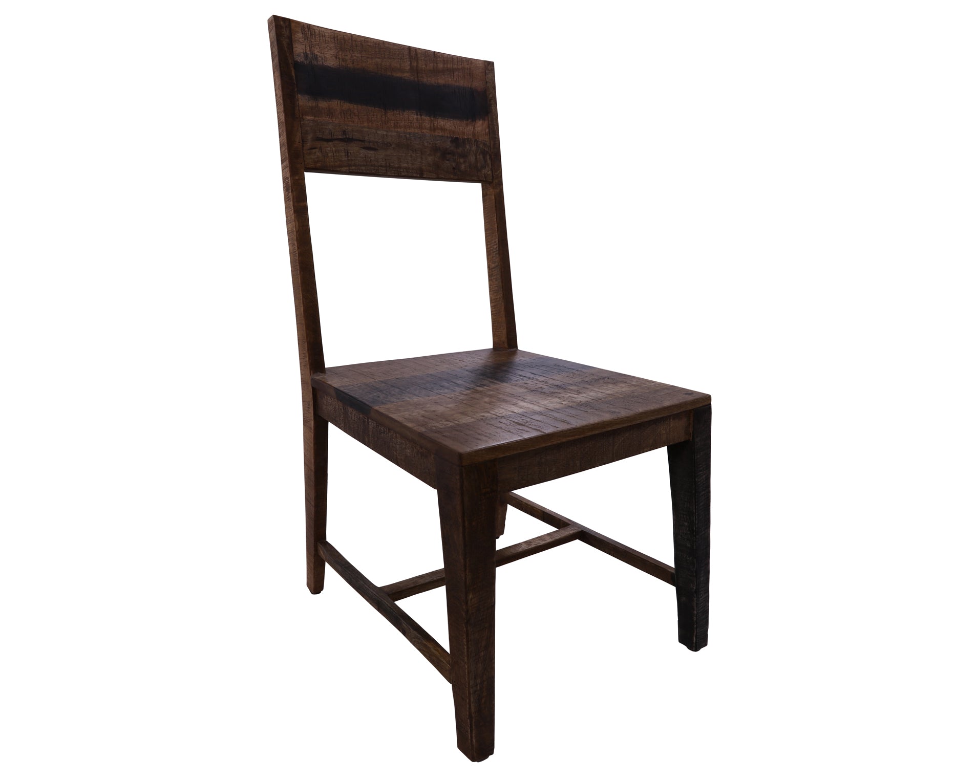 Solid Wood Dining Chair Set of Two With Texture - Golden Nile