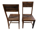 Solid Wood Dining Chair Set of Two - Golden Nile