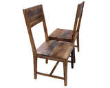 Solid Wood Dining Chair Set of Two - Golden Nile
