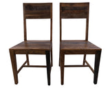 Solid Wood Dining Chair Set of Two - Golden Nile