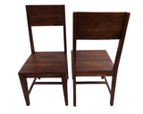 Solid Wood Dining Chair Set of Two - Golden Nile