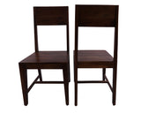 Solid Wood Dining Chair Set of Two - Golden Nile