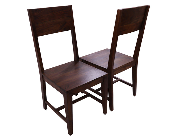 Solid Wood Dining Chair Set of Two - Golden Nile