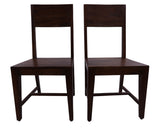Solid Wood Dining Chair Set of Two - Golden Nile