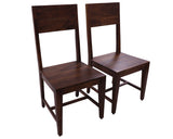 Solid Wood Dining Chair Set of Two - Golden Nile