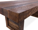 Solid Wood Dining Table With Texture - Golden Nile