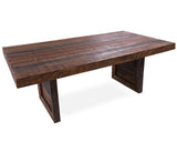 Solid Wood Dining Table With Texture - Golden Nile
