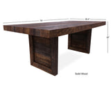 Solid Wood Dining Table With Texture - Golden Nile