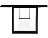 Solid Wood Dining Table With Metal Legs - Golden Nile