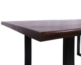 Solid Wood Dining Table With Metal Legs - Golden Nile