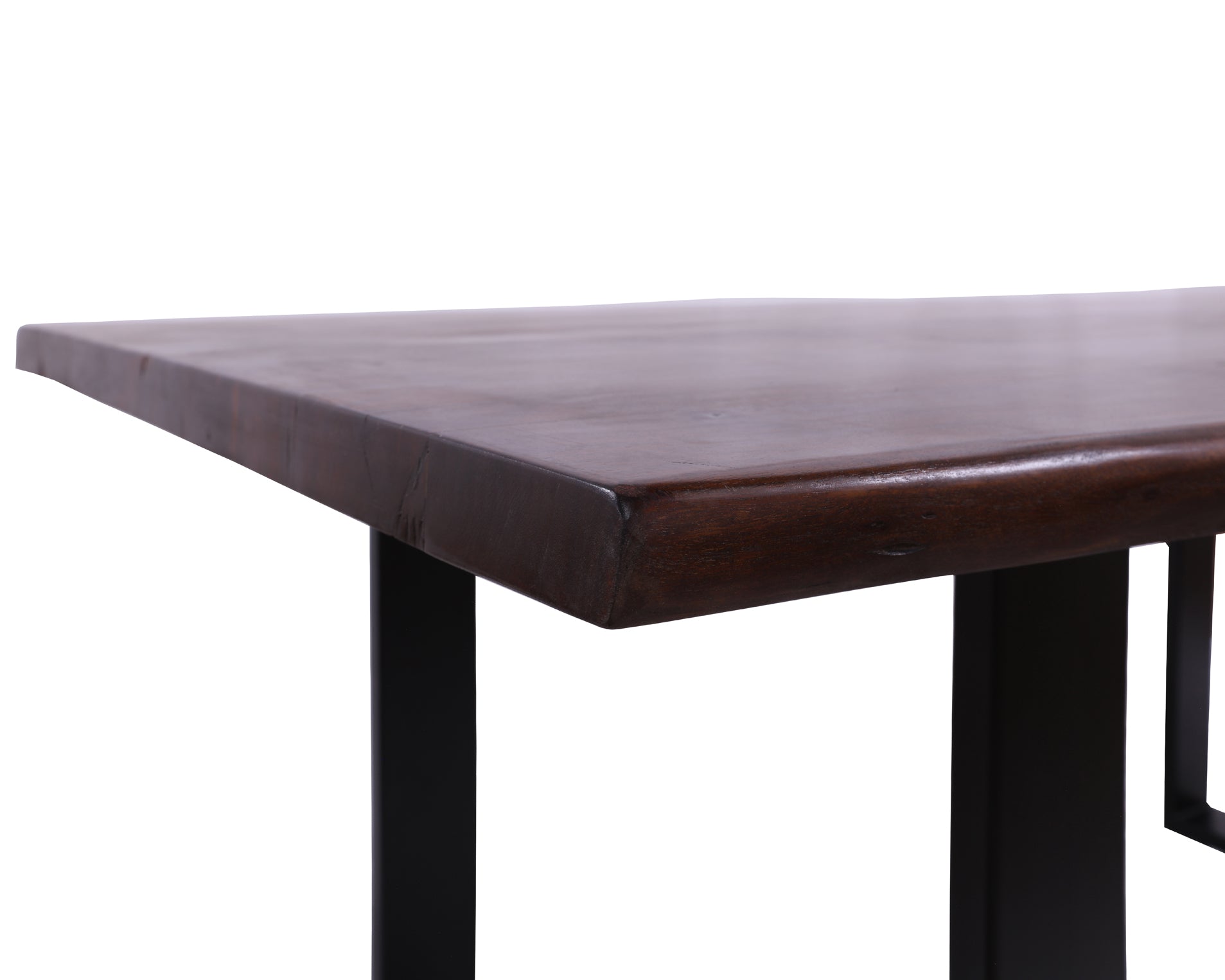 Solid Wood Dining Table With Metal Legs - Golden Nile