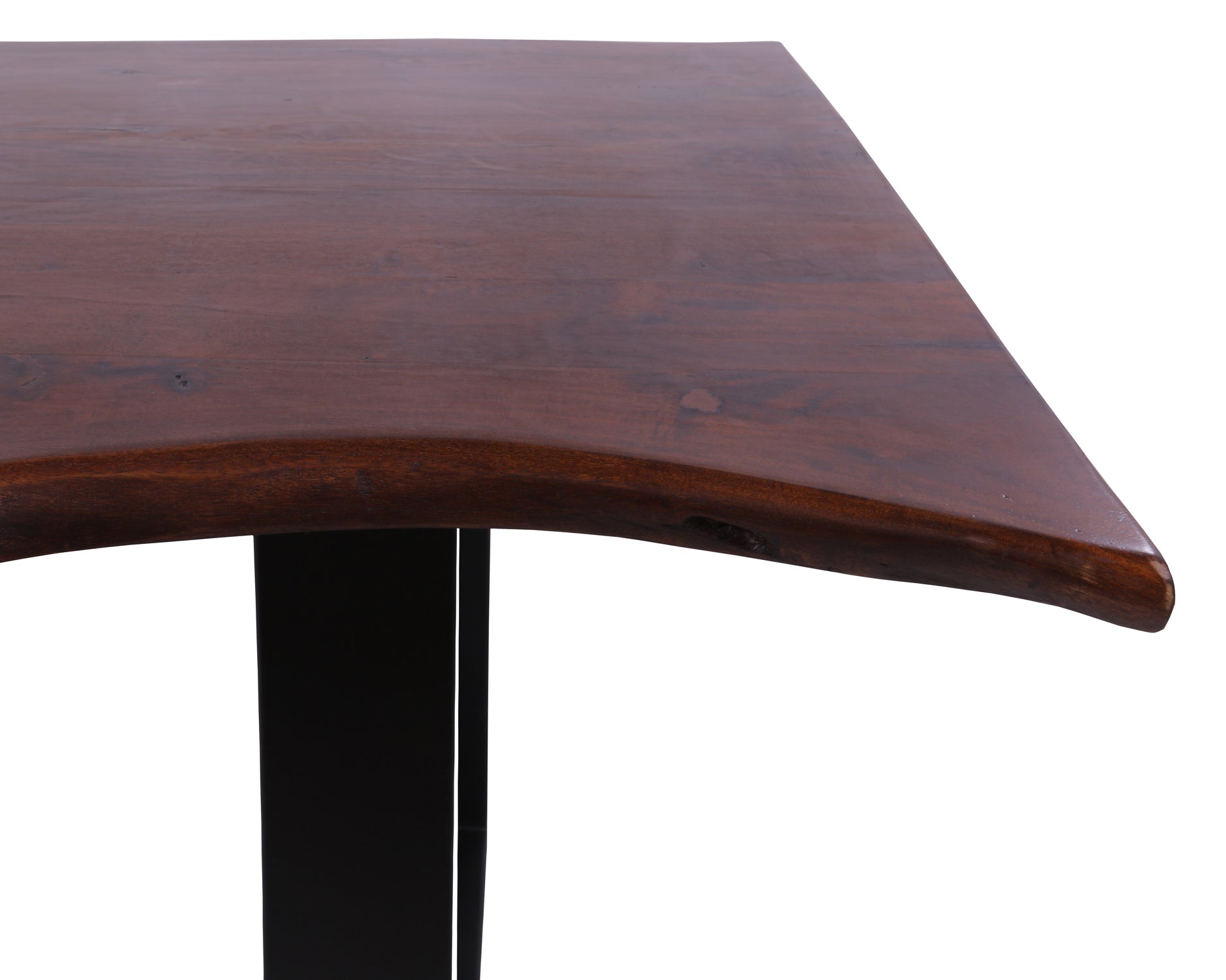 Solid Wood Dining Table With Metal Legs - Golden Nile