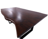 Solid Wood Dining Table With Metal Legs - Golden Nile