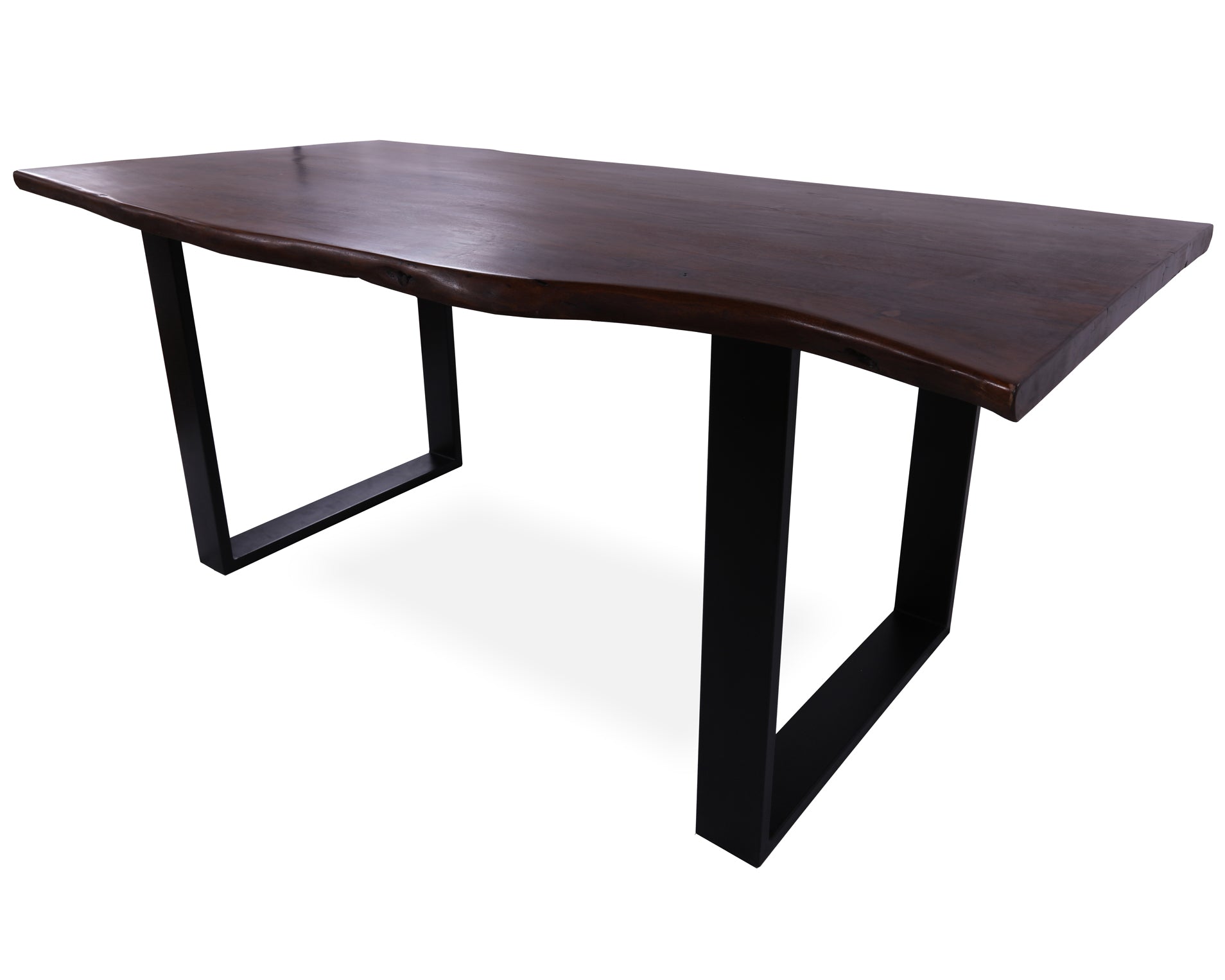 Solid Wood Dining Table With Metal Legs - Golden Nile