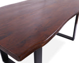 Solid Wood Dining Table With Metal Legs - Golden Nile