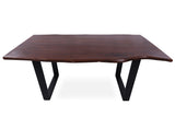 Solid Wood Dining Table With Metal Legs - Golden Nile