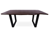 Solid Wood Dining Table With Metal Legs - Golden Nile