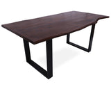 Solid Wood Dining Table With Metal Legs - Golden Nile