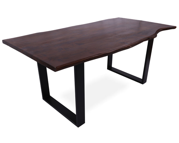 Solid Wood Dining Table With Metal Legs - Golden Nile