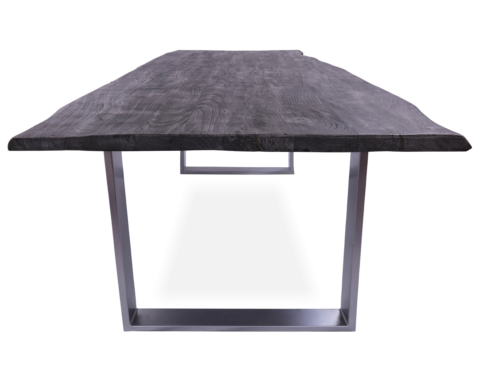 Grey Solid Wood Dining Table With Metal Legs - Golden Nile