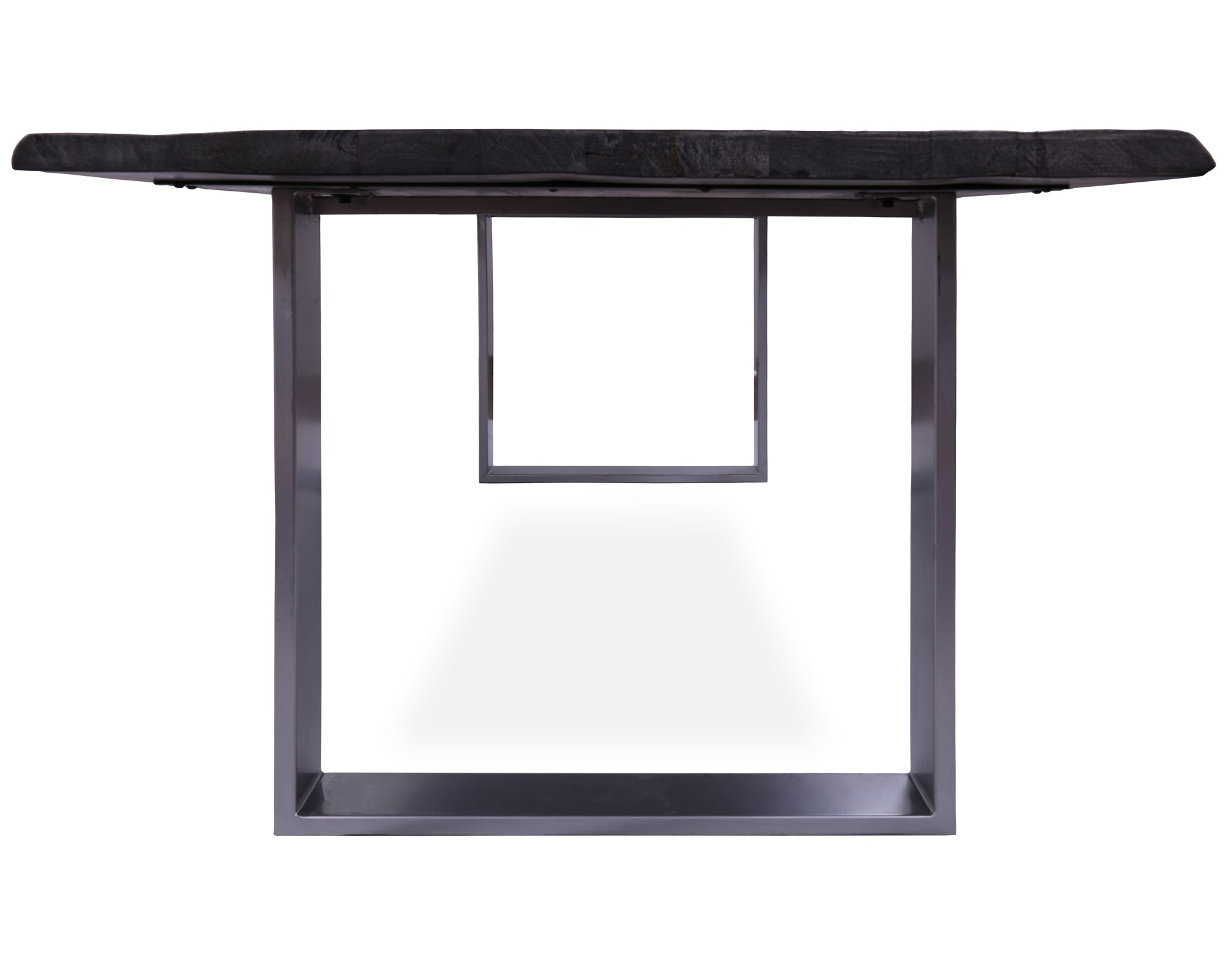 Grey Solid Wood Dining Table With Metal Legs - Golden Nile