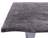 Grey Solid Wood Dining Table With Metal Legs - Golden Nile