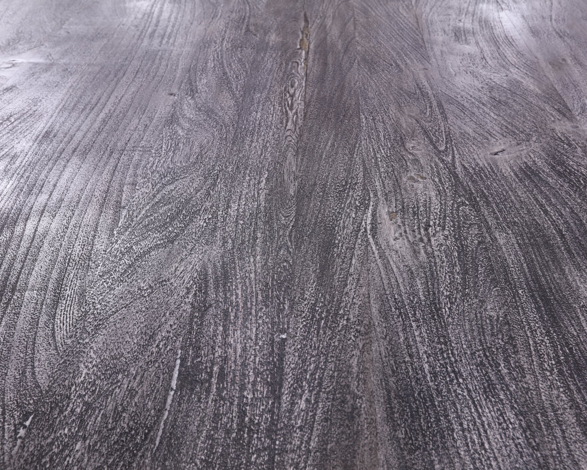 Grey Solid Wood Dining Table With Metal Legs - Golden Nile