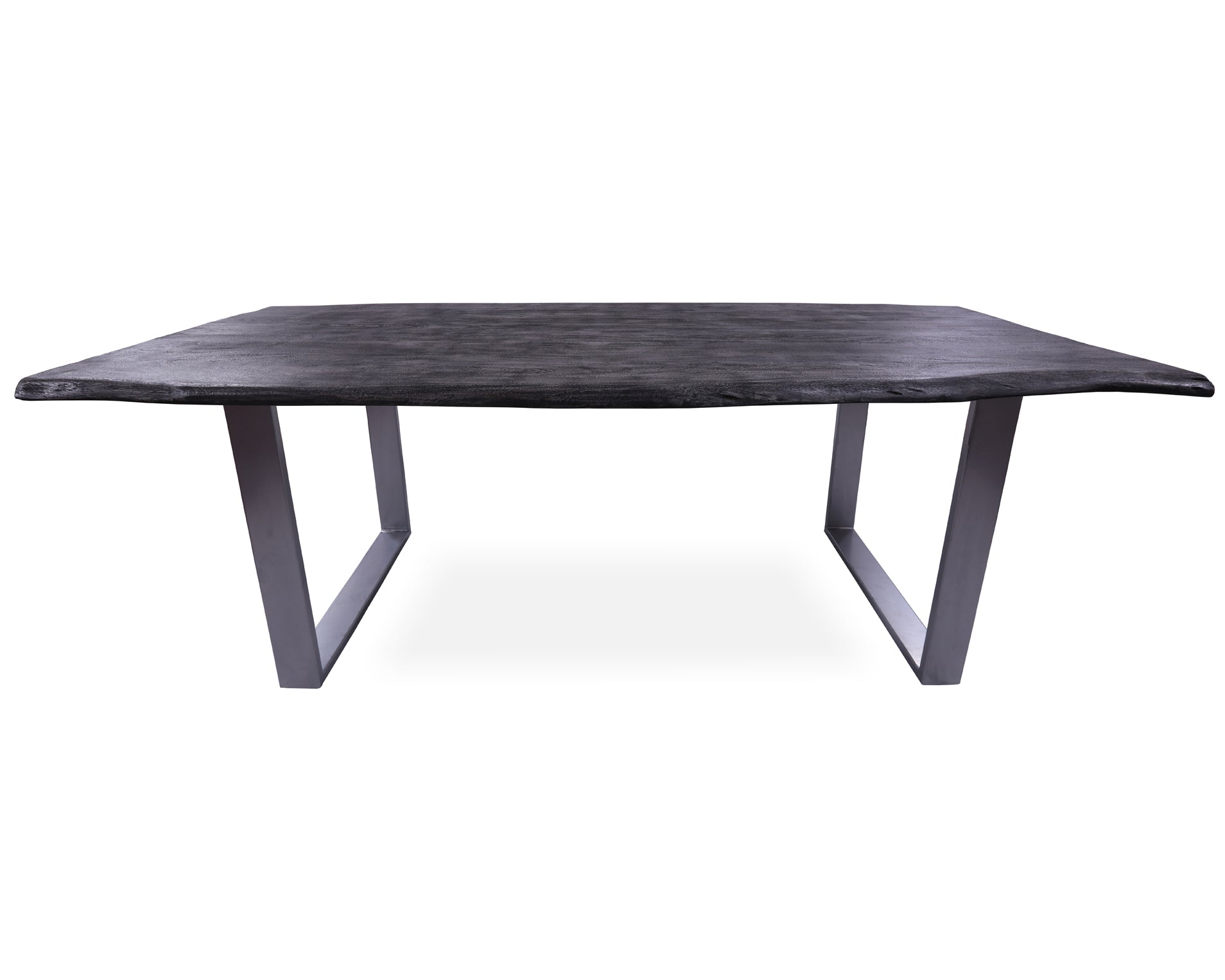 Grey Solid Wood Dining Table With Metal Legs - Golden Nile