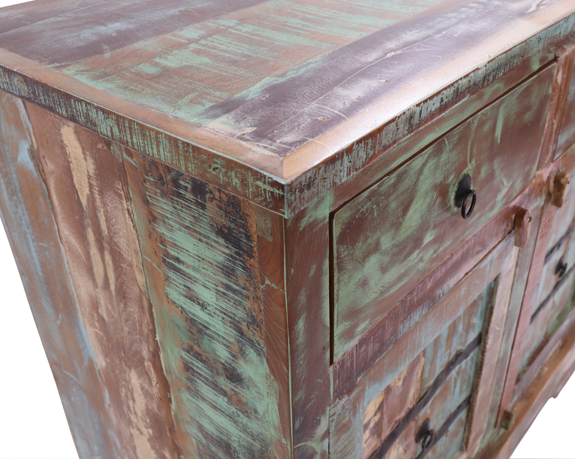Solid Wood Handcrafted Sideboard Table 35" - Golden Nile