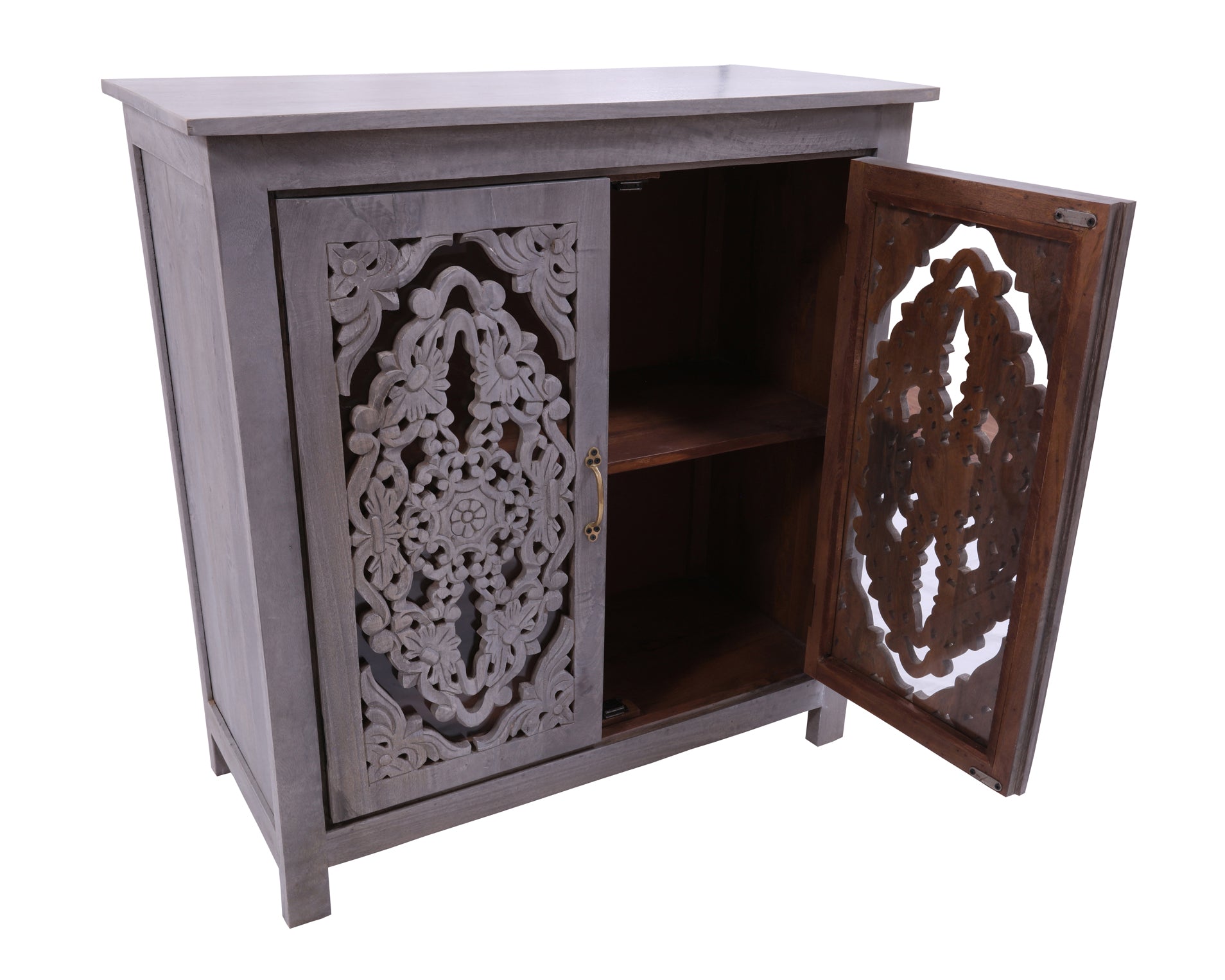 Solid Wood Handcrafted Sideboard 38" - Golden Nile