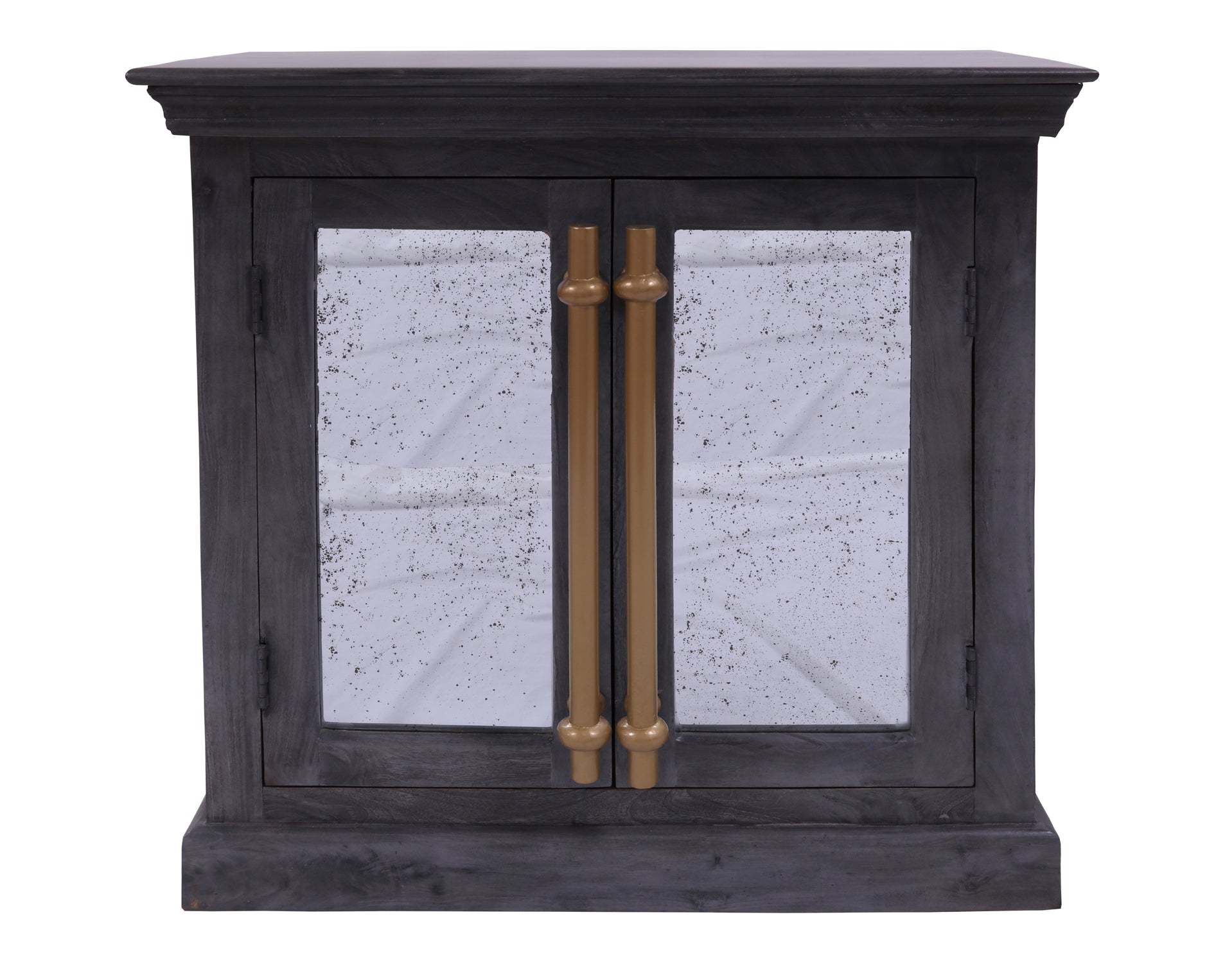 Solid Wood Handcrafted Sideboard With Mirror 34" - Golden Nile