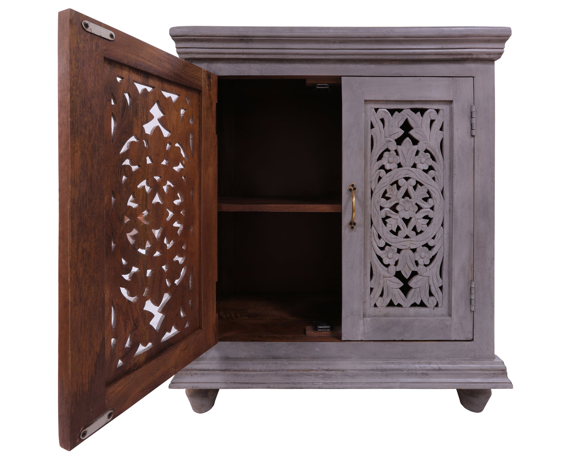 Solid Wood Handcrafted Sideboard 34" - Golden Nile