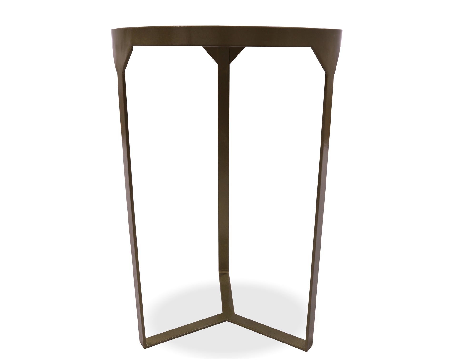 White Agate Accent Side Table Gold Base 22"H x 14"D - Golden Nile