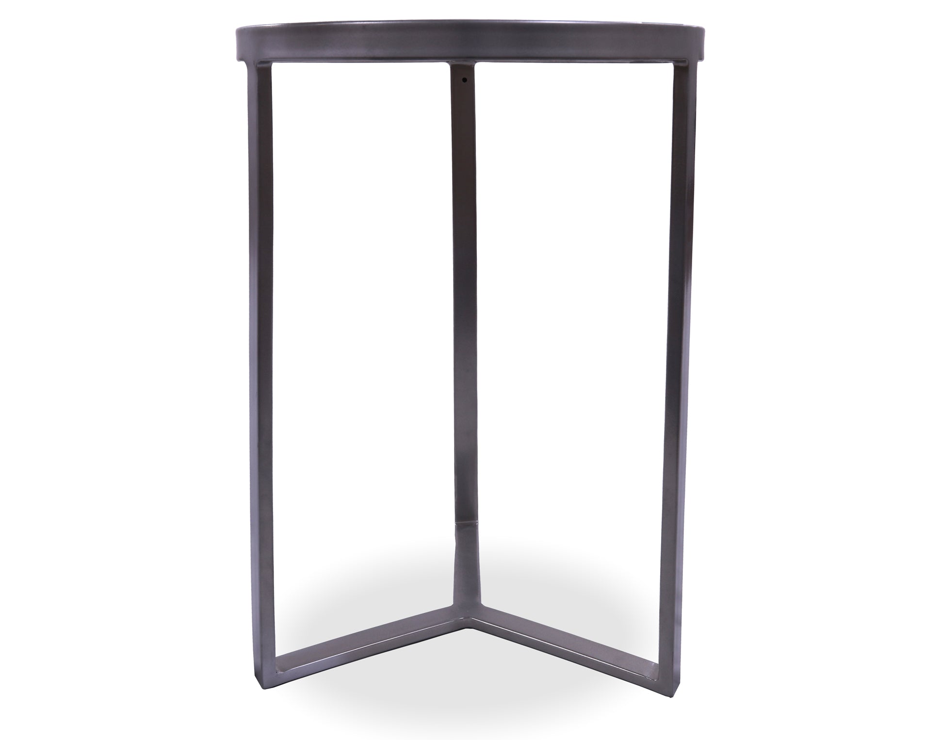 White Agate Accent Side Table Silver Base 22"H x 14"D - Golden Nile