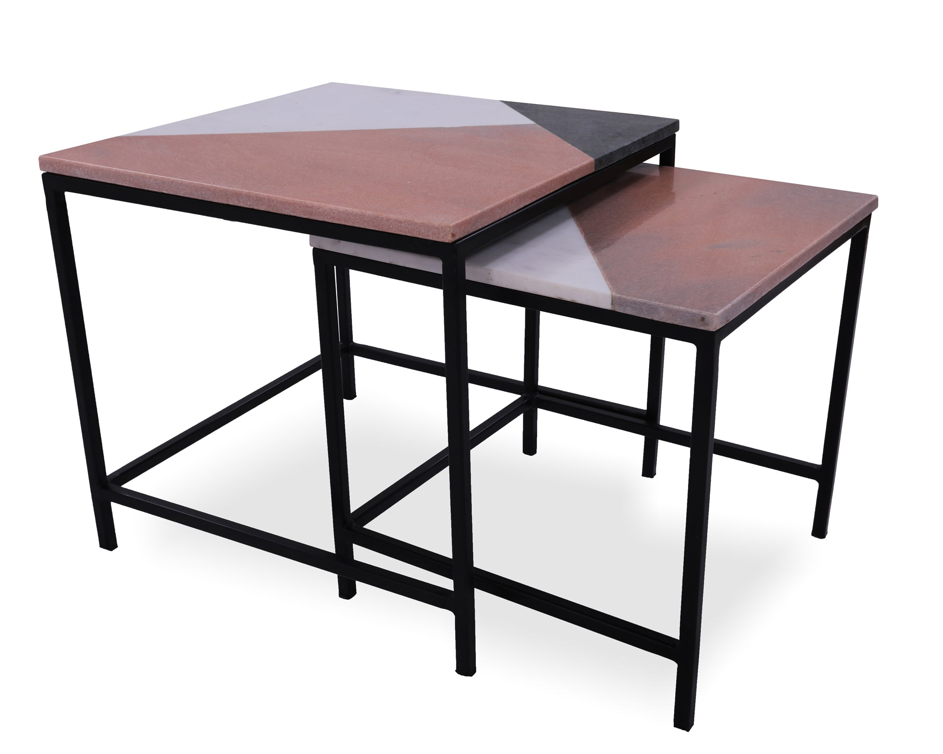 Marble Nesting Coffee Table - Golden Nile