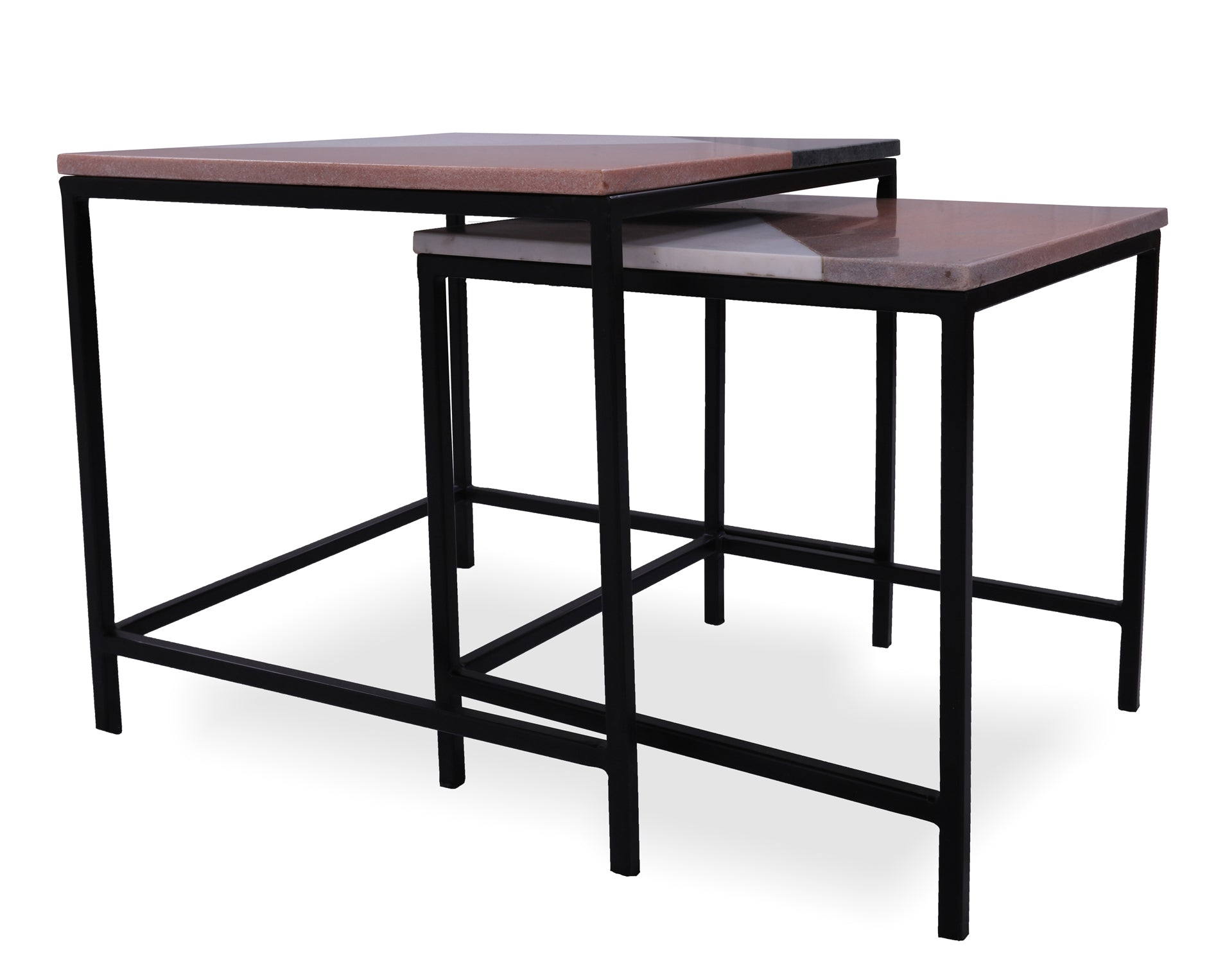 Marble Nesting Coffee Table - Golden Nile