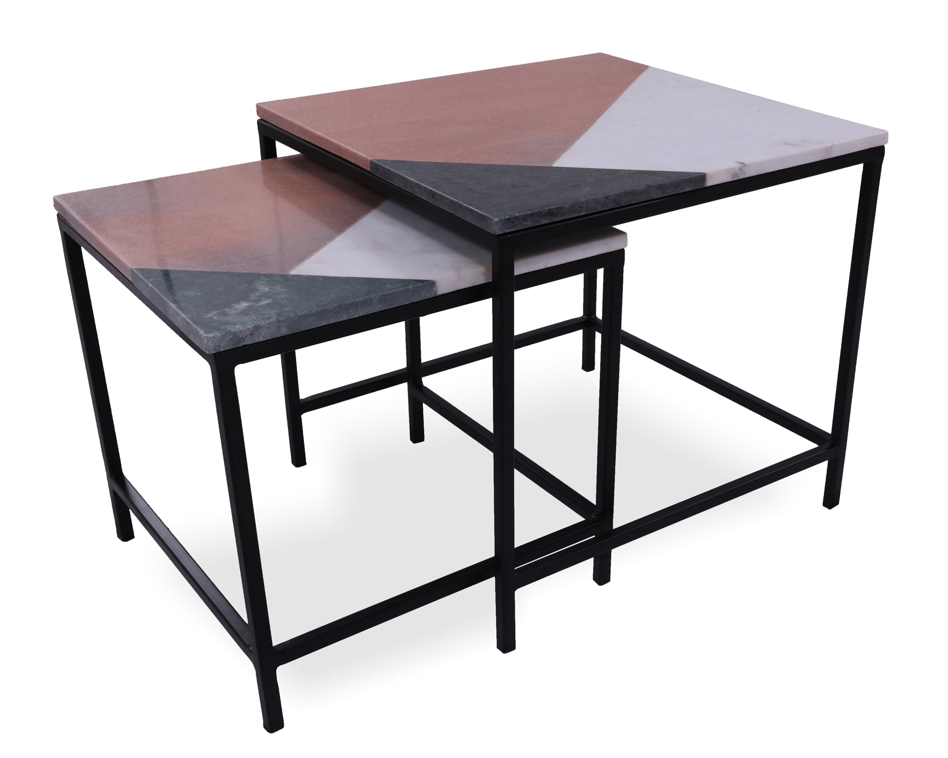 Marble Nesting Coffee Table - Golden Nile