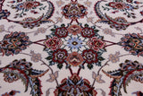 Ivory Signed Wool & Silk Persian Isfahan Rug - 8' 3" X 11' 9" - Golden Nile