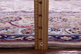 Ivory Signed Wool & Silk Persian Isfahan Rug - 8' 3" X 11' 9" - Golden Nile
