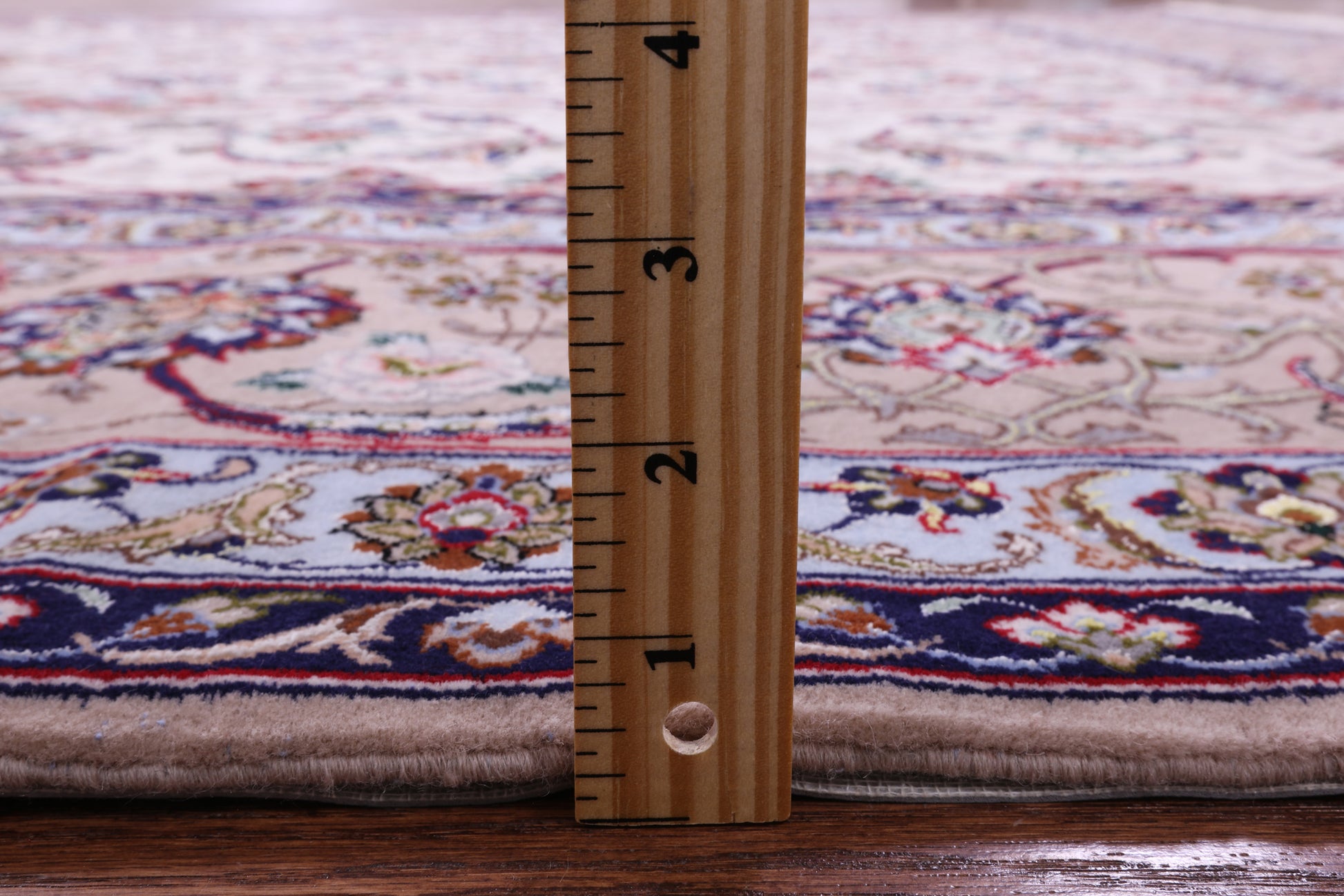 Ivory Signed Wool & Silk Persian Isfahan Rug - 8' 3" X 11' 9" - Golden Nile