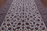 Ivory Signed Isfahan Wool & Silk Rug - 8' 4" X 11' 8" - Golden Nile