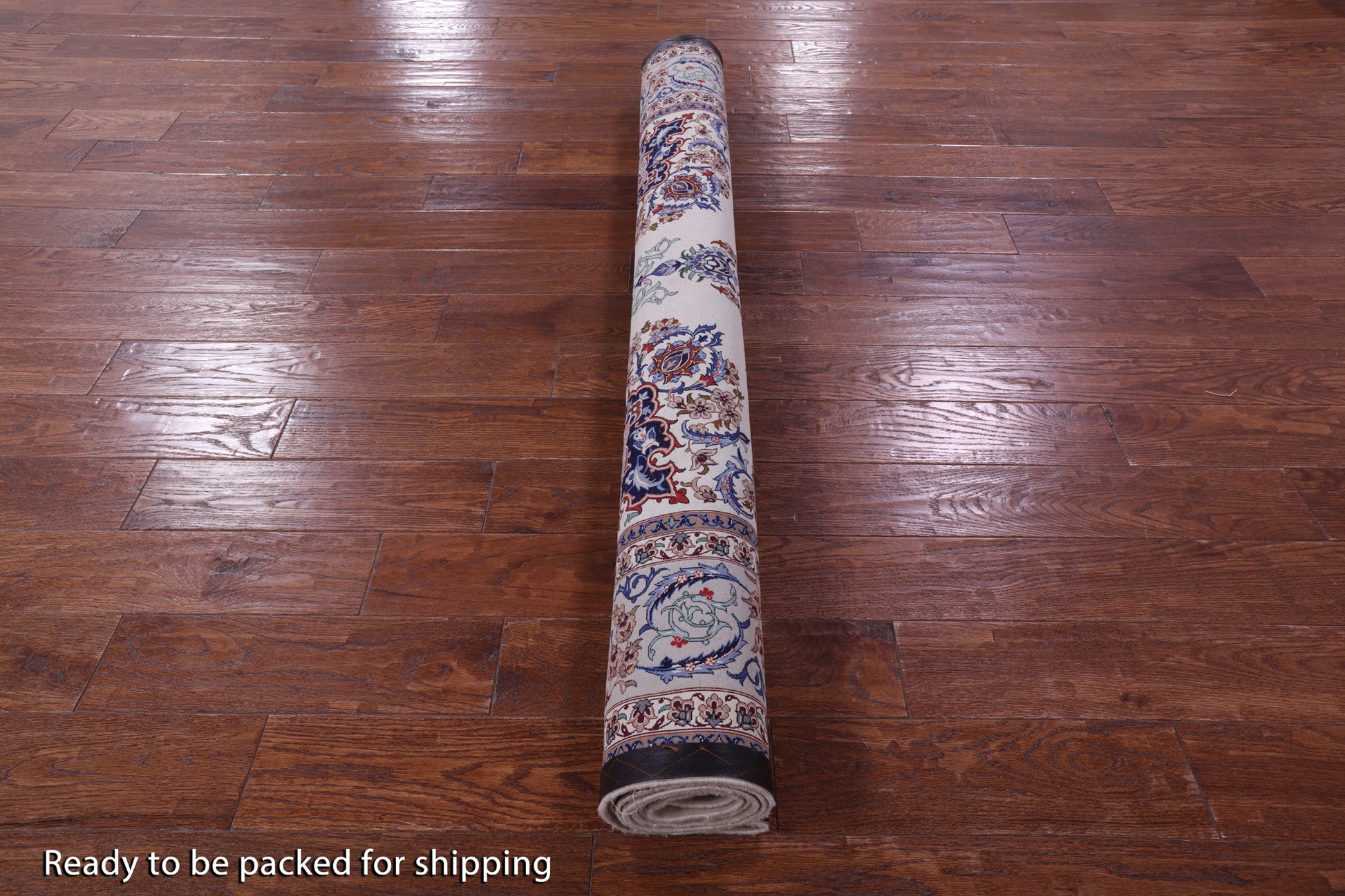 Ivory Persian Isfahan Signed Wool & Silk Rug - 5' 2" X 7' 9" - Golden Nile