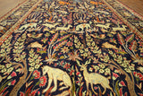 King Of The Jungle Design Authentic Persian Rug 10 X 13 - Golden Nile