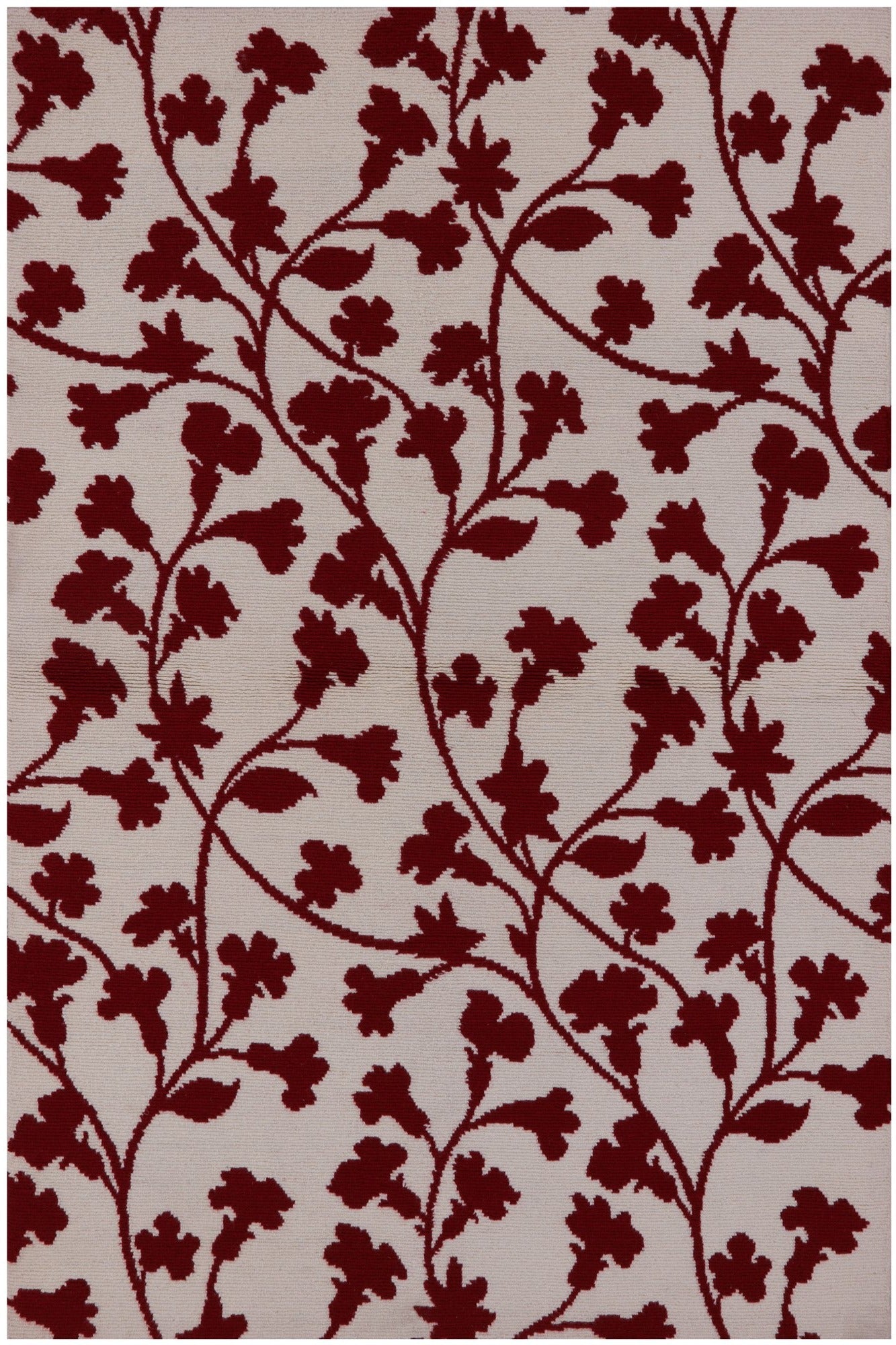 Ivory Modern Handmade Area Rug - 3' 7" X 5' 7" - Golden Nile