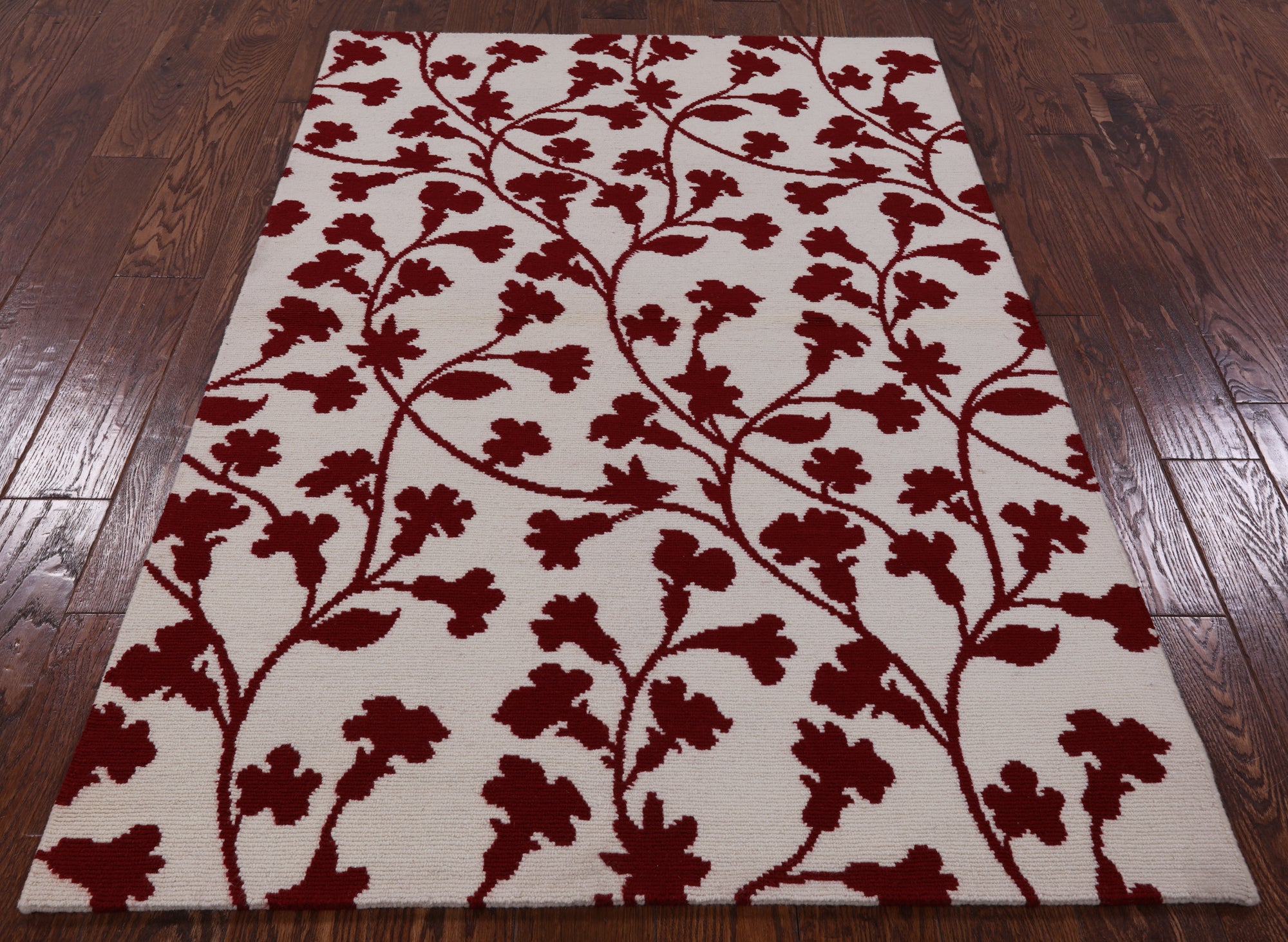 Ivory Modern Handmade Area Rug - 3' 7" X 5' 7" - Golden Nile