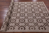 Ivory Modern Hand Knotted Wool Rug - 5' 2" X 8' 2" - Golden Nile